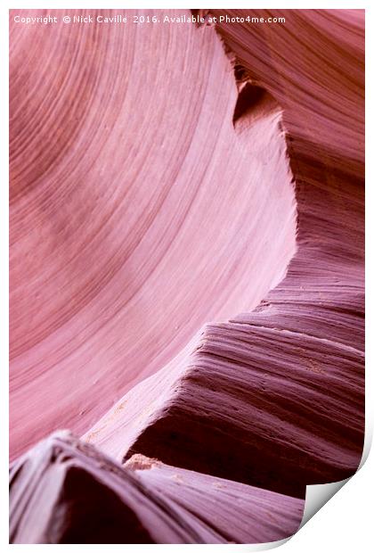 Antelope Canyon Walls Print by Nick Caville