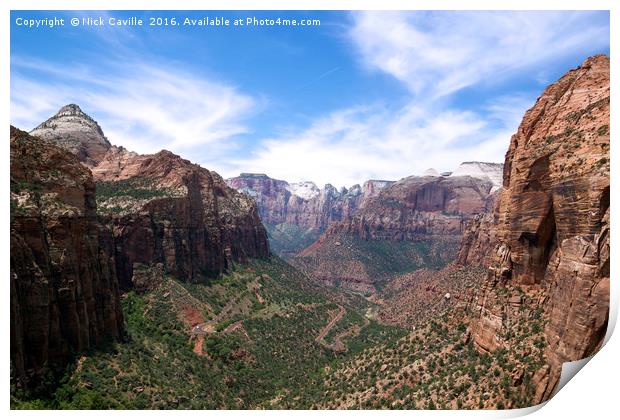 Zion National Park Print by Nick Caville