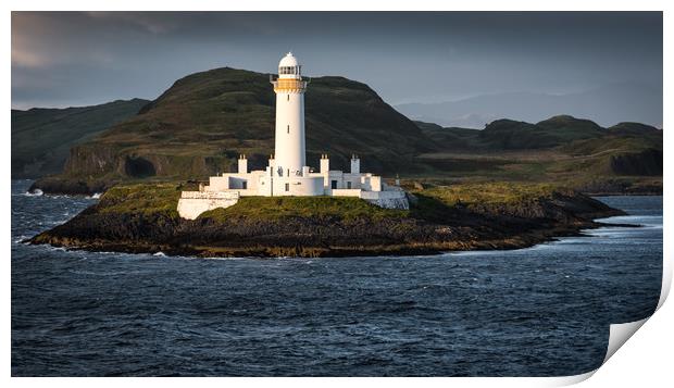 Eilean Musdile Lighthouse Print by George Robertson