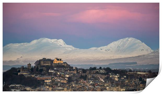 Majestic Sunrise over Stirling Castle Print by George Robertson