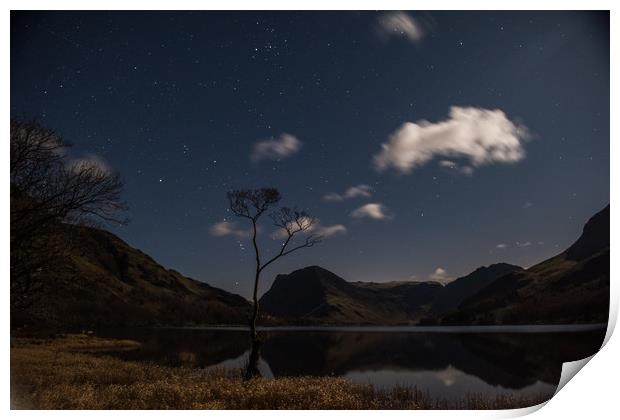 Buttermere by night Print by George Robertson
