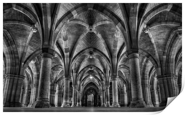 Glasgow University Cloisters Print by George Robertson
