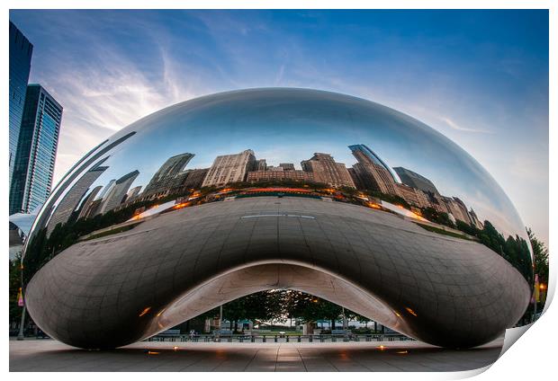 Reflections in The Chicago Bean Print by George Robertson