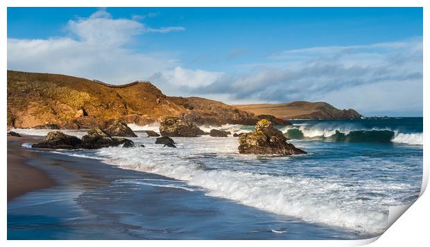 Stormy day at Sango Bay Print by George Robertson