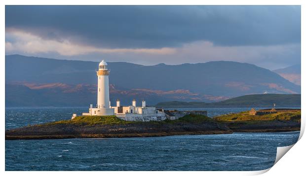 Eilean Musdile Lighthouse Print by George Robertson