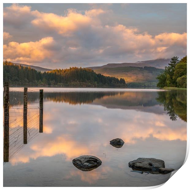 Loch Ard reflections Print by George Robertson