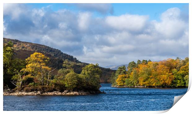 Autumn day at Loch Katrine Print by George Robertson