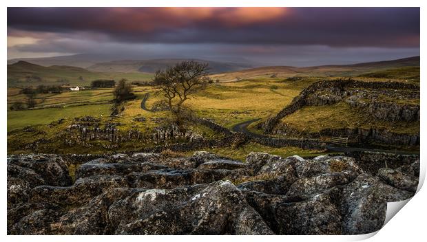 Winskill stones in Yorkshire Dales National Park Print by George Robertson