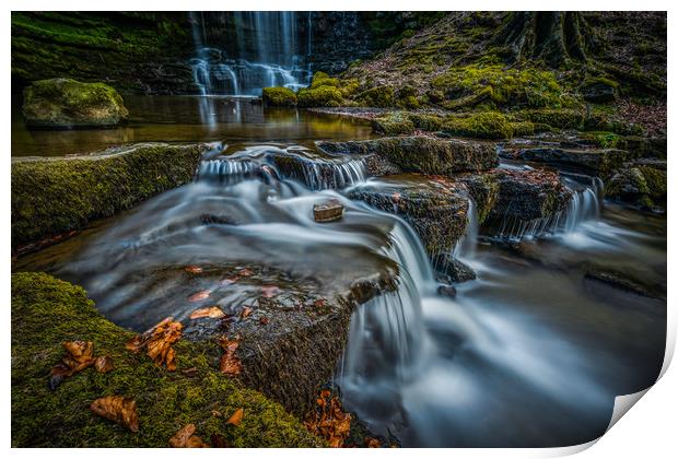 Scaleber Falls in Yorkshire Print by George Robertson