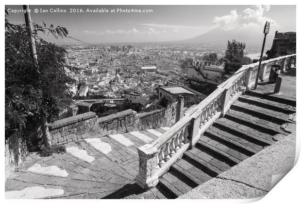 Path Down to the City Centre, Naples Print by Ian Collins