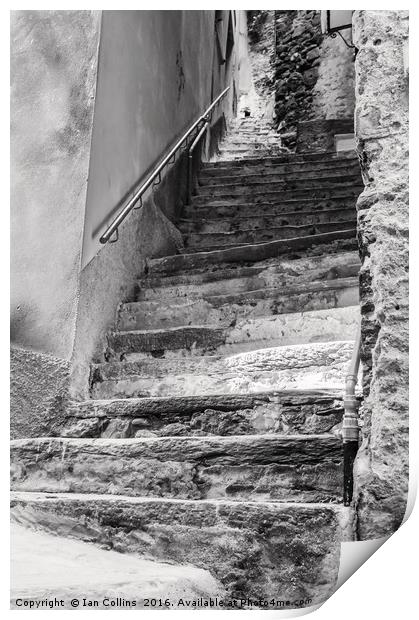 Steps in Vernazza, Italy Print by Ian Collins