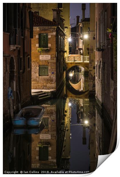 Rio Terà Secondo, Venice Print by Ian Collins