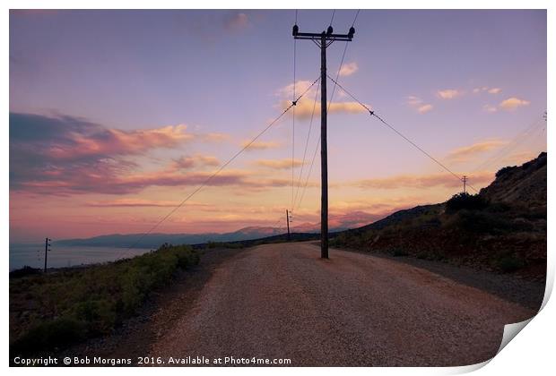 Greek Road Print by Bob Morgans