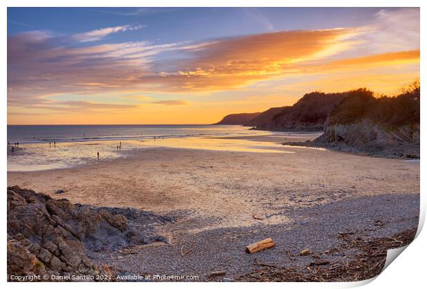 Caswell Bay, Gower Print by Dan Santillo