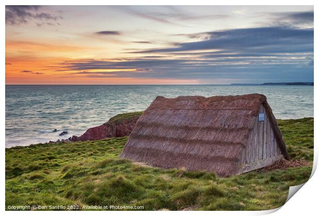 Seaweed Drying Hut, Freshwater West, Pembrokeshire Print by Dan Santillo