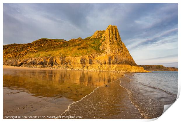 Great Tor and Tor Bay, Gower, Wales Print by Dan Santillo