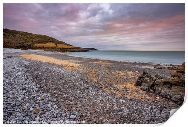 Pwlldu Bay Sunrise, Gower Print by Dan Santillo