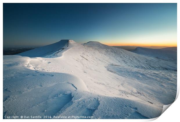 Corn Du, Pen y Fan and Cribyn Print by Dan Santillo