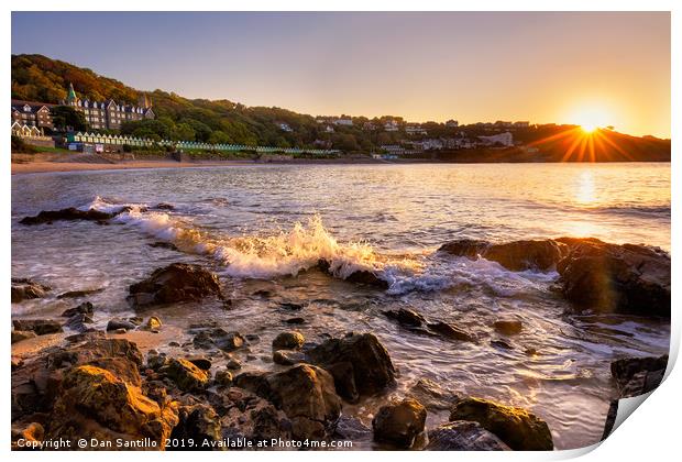 Langland Bay, Gower Print by Dan Santillo