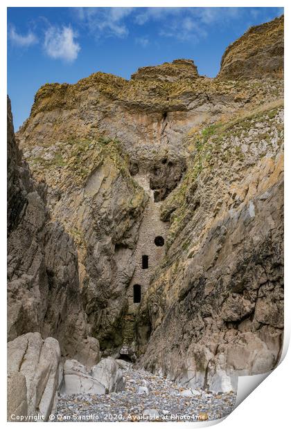 Culver Hole, Port Eynon, Gower Print by Dan Santillo