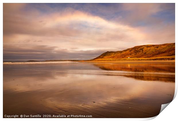 A Cloud Bow at Rhossili Bay, Gower Print by Dan Santillo