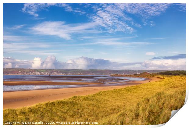 Whiteford Sands, Gower Print by Dan Santillo