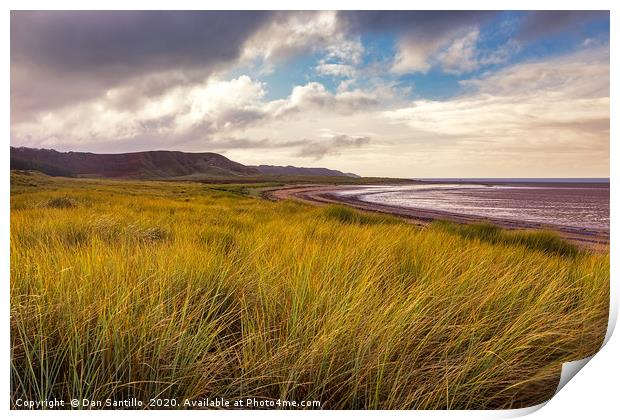 Whiteford Sands, Gower Print by Dan Santillo