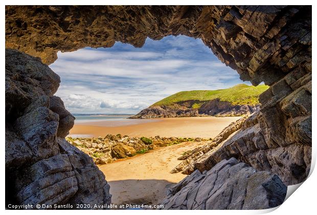 Three Chimneys Arch, Bluepool Corner Print by Dan Santillo