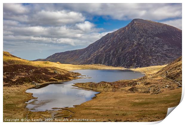 Pen yr Ole Wen and Llyn Idwal, Snowdonia National  Print by Dan Santillo