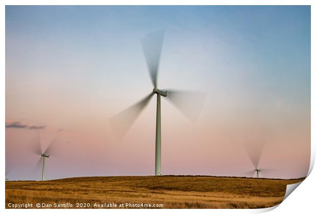 Wind Turbines Print by Dan Santillo