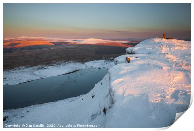 Llyn y Fan Fawr from Fan Brycheiniog, Carmarthen F Print by Dan Santillo