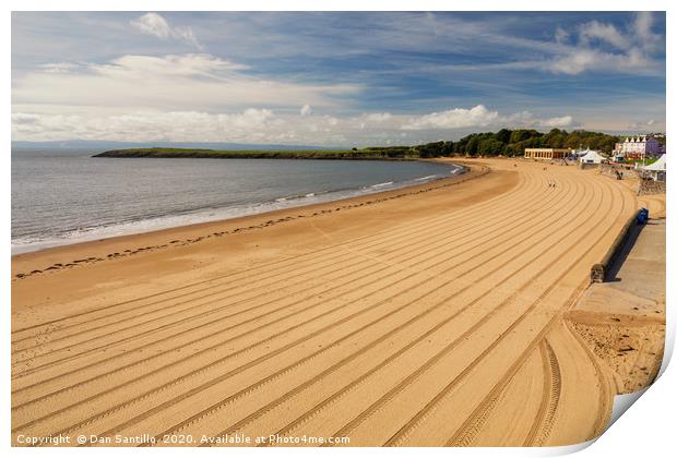 Whitmore Bay, Barry Island Beach, Wales Print by Dan Santillo