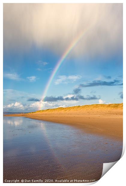 Broughton Bay Rainbow, Gower Print by Dan Santillo