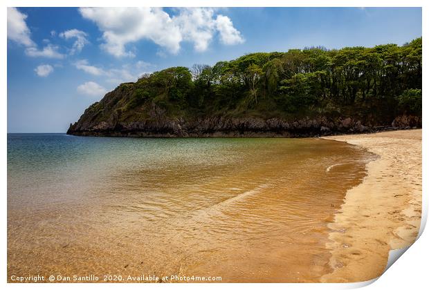 Barafundle Bay, Pembrokeshire Print by Dan Santillo