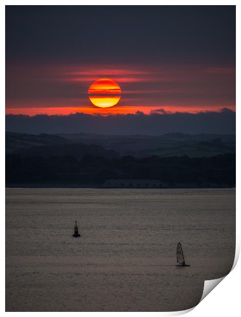 Sailing into the Sunset Print by Jon Rendle