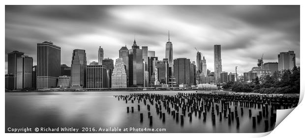 New York Sky Line Print by Richard Whitley