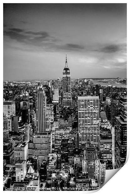 Empire State Building Print by Richard Whitley