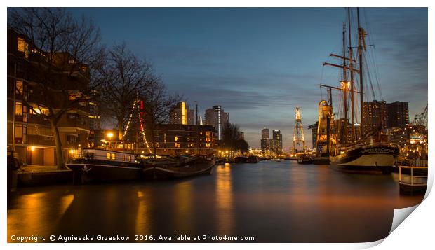 Port of Rotterdam Print by Agnieszka Grzeskow