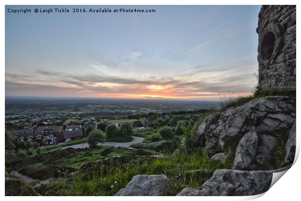 Cheshire Sunset Print by Leigh Tickle