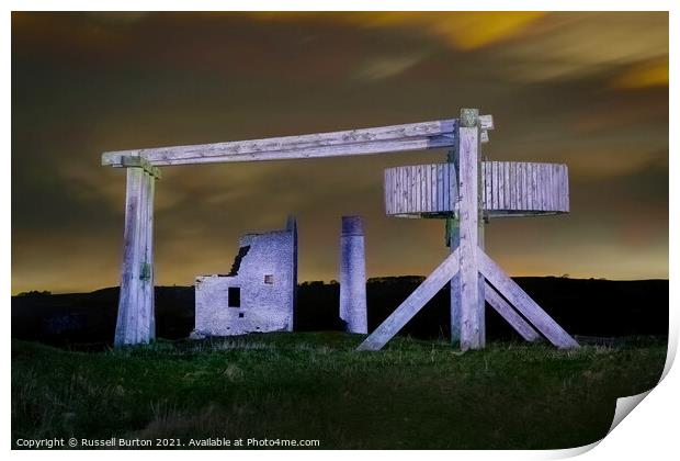 Magpie Mine Horse Gin Print by Russell Burton