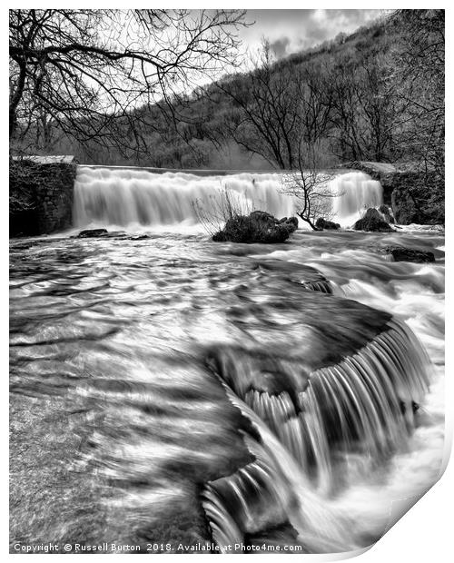 River Wye in full flow Print by Russell Burton