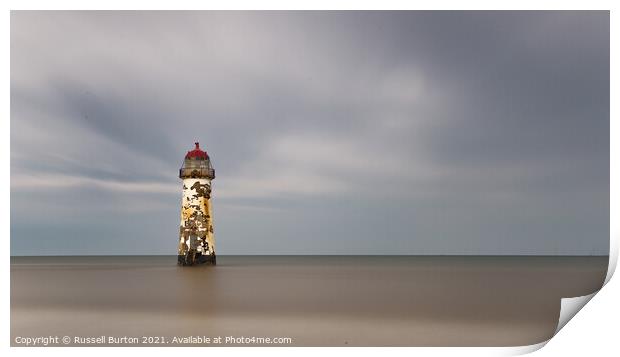 Talacre lighthouse Print by Russell Burton