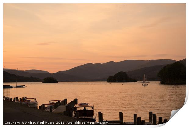 Lake Windermere Print by Andrew Paul Myers