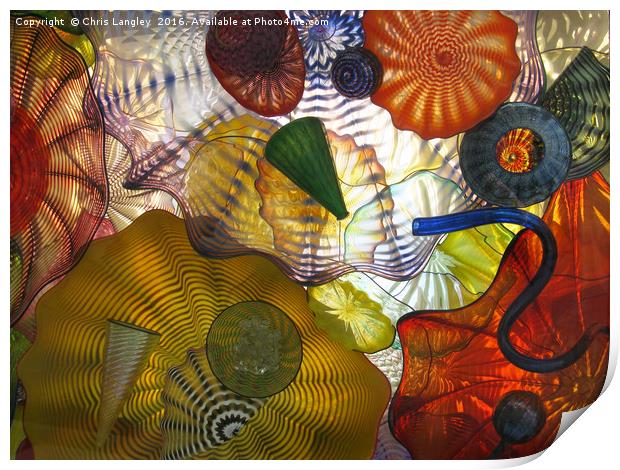 Art Glass - Underwater 9 Print by Chris Langley