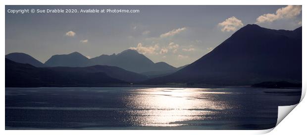 Sunlight on the Narrows of Raasay Print by Susan Cosier