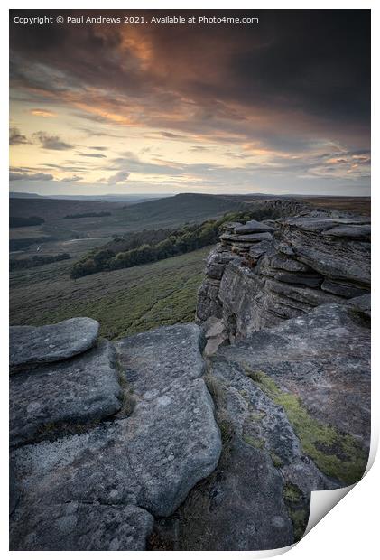Stanage Edge Print by Paul Andrews