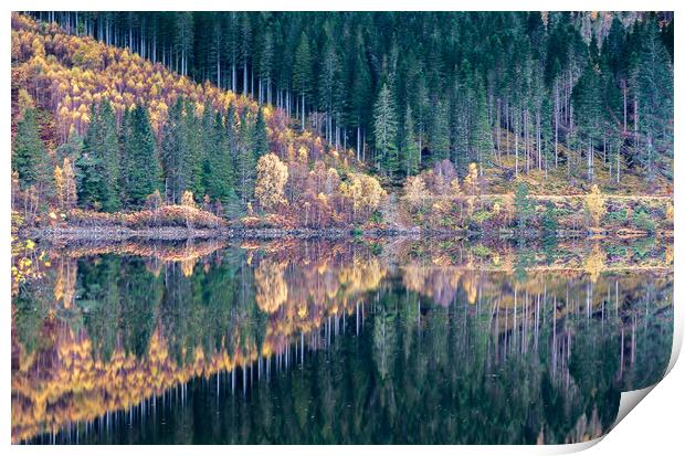 Loch Garry Reflections #5 Print by Paul Andrews
