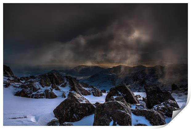 Bowfell to Coniston Print by Paul Andrews