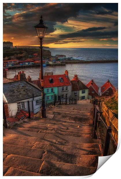 Whitby Harbour Print by Paul Andrews
