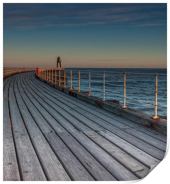 Whitby Pier 2 Print by Paul Andrews